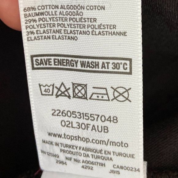 NWOT TOPSHOP MOTO Coated Leigh Plum Wash Pants - Picture 9 of 10